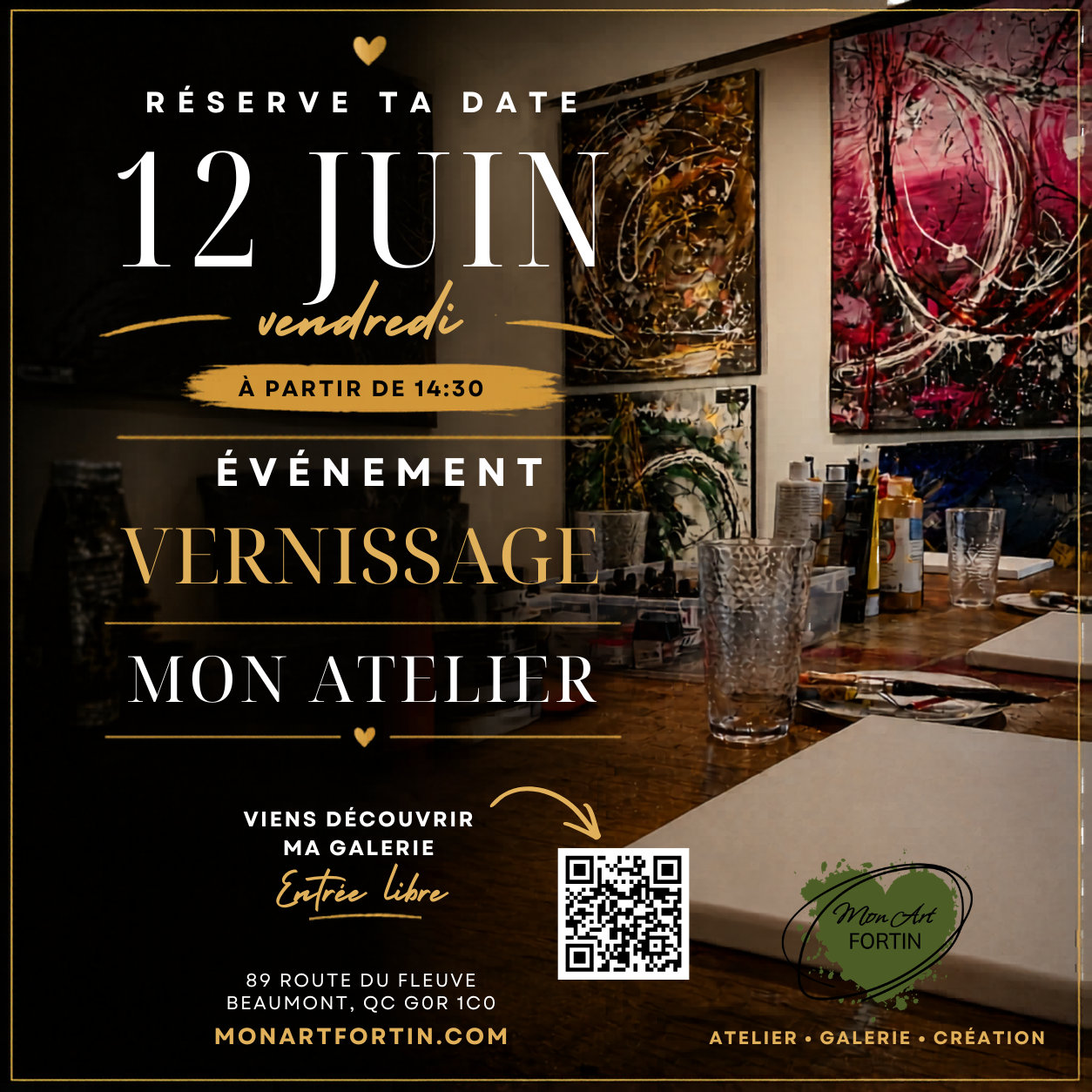 Événement Vernissage 12 JUIN 2026