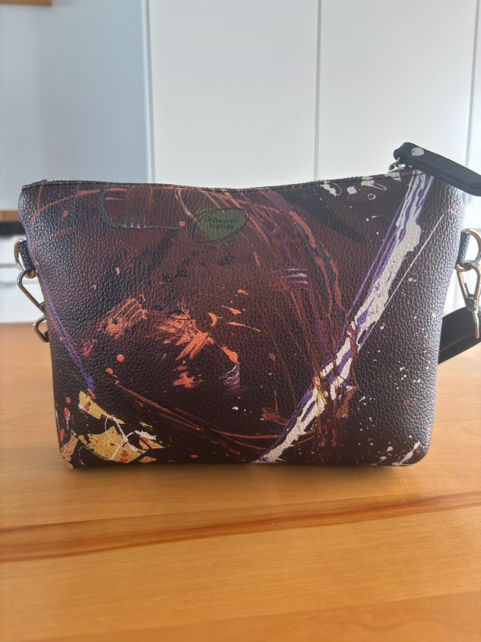 Sac bandoulière cuir végane - Équilibre Fragile