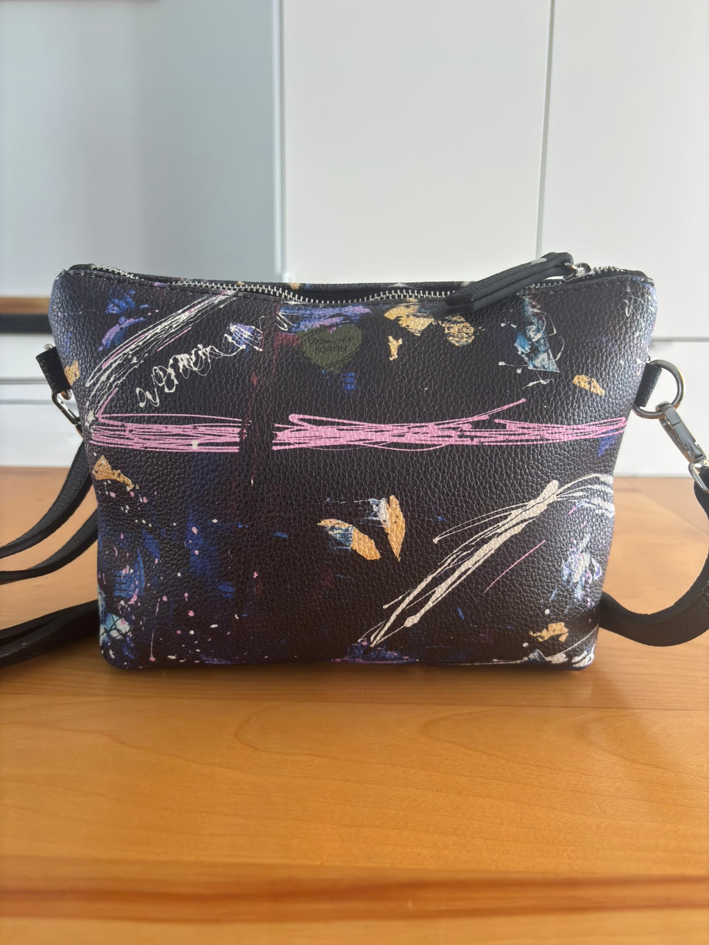 Sac bandoulière cuir végane - Tempête cosmique