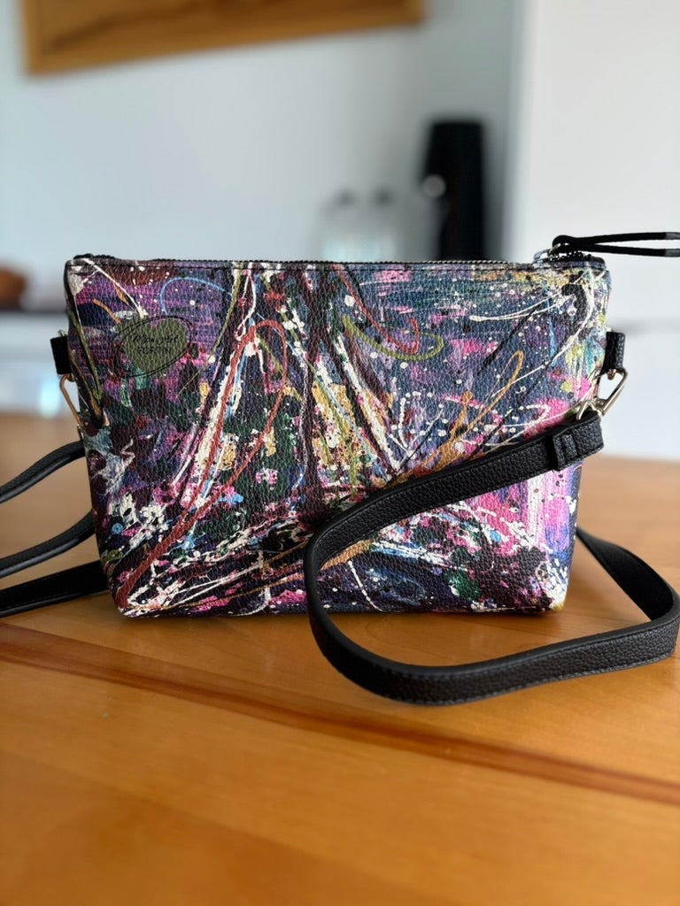 Sac bandoulière cuir végane - Champagne