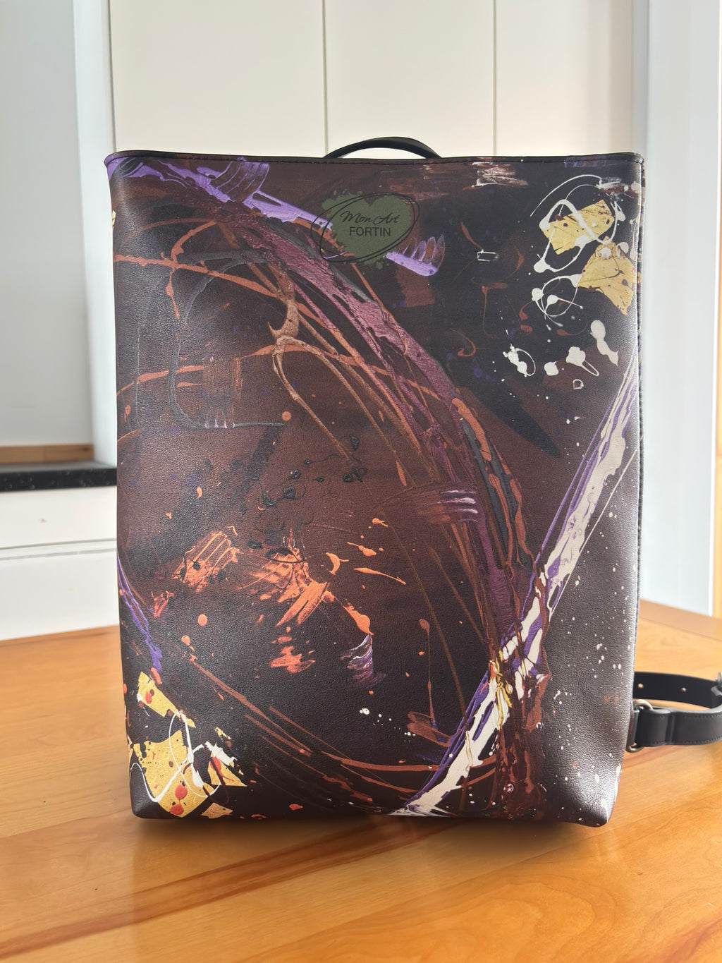 Sac à dos en cuir végane - Équilibre Fragile