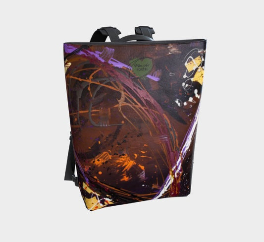 Sac à dos en cuir végane - Équilibre Fragile
