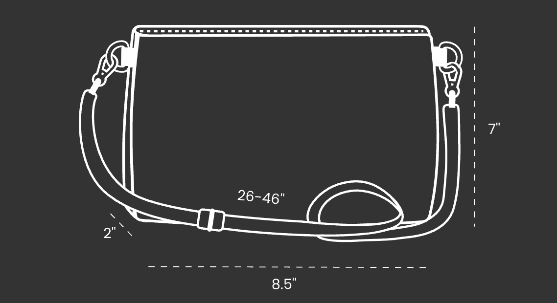 Sac bandoulière cuir végane - Tempête cosmique