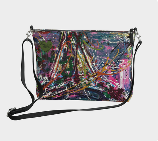 Sac bandoulière cuir végane - MAF - Champagne