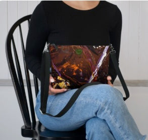 Sac bandoulière cuir végane - Équilibre Fragile