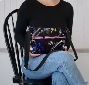 Sac bandoulière cuir végane - Tempête cosmique