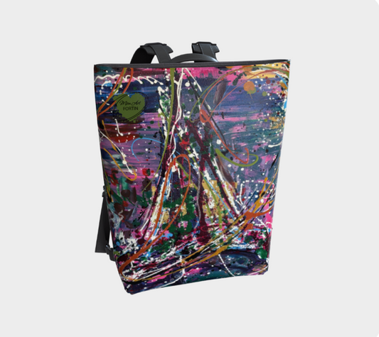 Sac à dos en cuir végan - Champagne