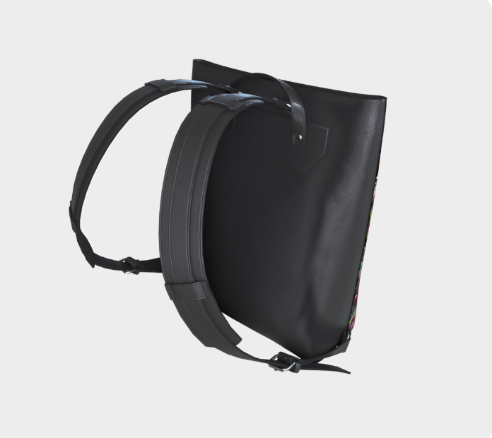 Sac à dos en cuir végane - Tempête cosmique