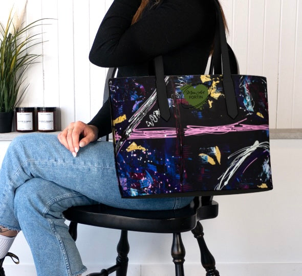 Sac en cuir végane – Tempête cosmique